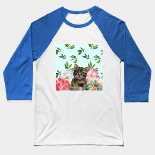 Kitten in flowers Baseball T-Shirt